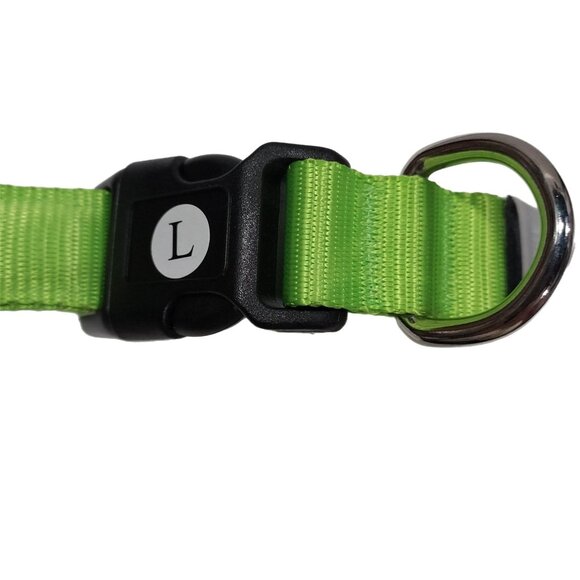 Masbrill Led Dog Collar Large Adjustable Reflective Nylon Lime Green Recharable - Picture 5 of 8